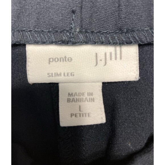 J Jill Ponte Slim Leg Pant Size Large Petite Blue  Pull On Stretch - Picture 2 of 7